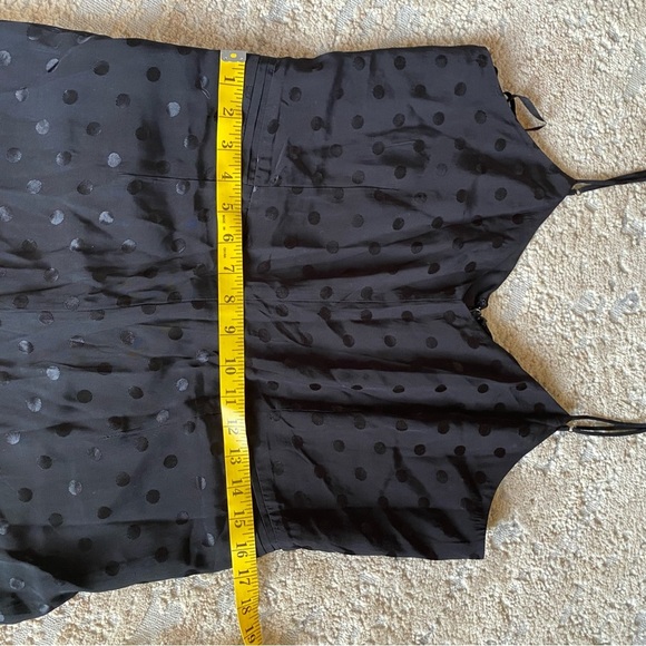 Anthropologie The Essential Jumpsuit Polka Dot Black V Neck Sleeveless Strappy - Picture 5 of 10